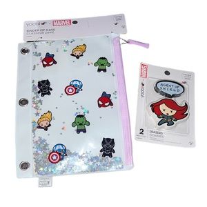 🎁 Yoobi Marvel pencil case and eraser set